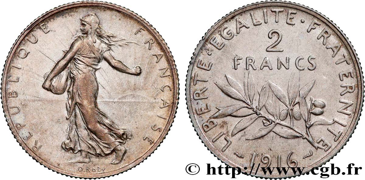 2 francs Semeuse 1916  F.266/18 SUP 