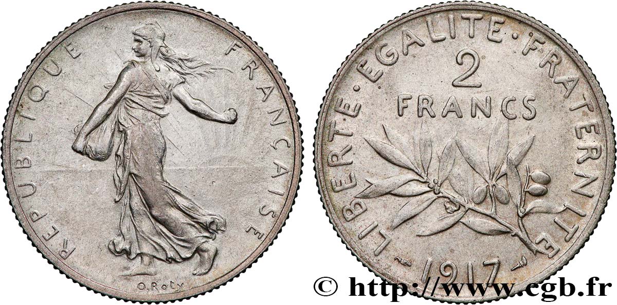 2 francs Semeuse 1917  F.266/19 AU 