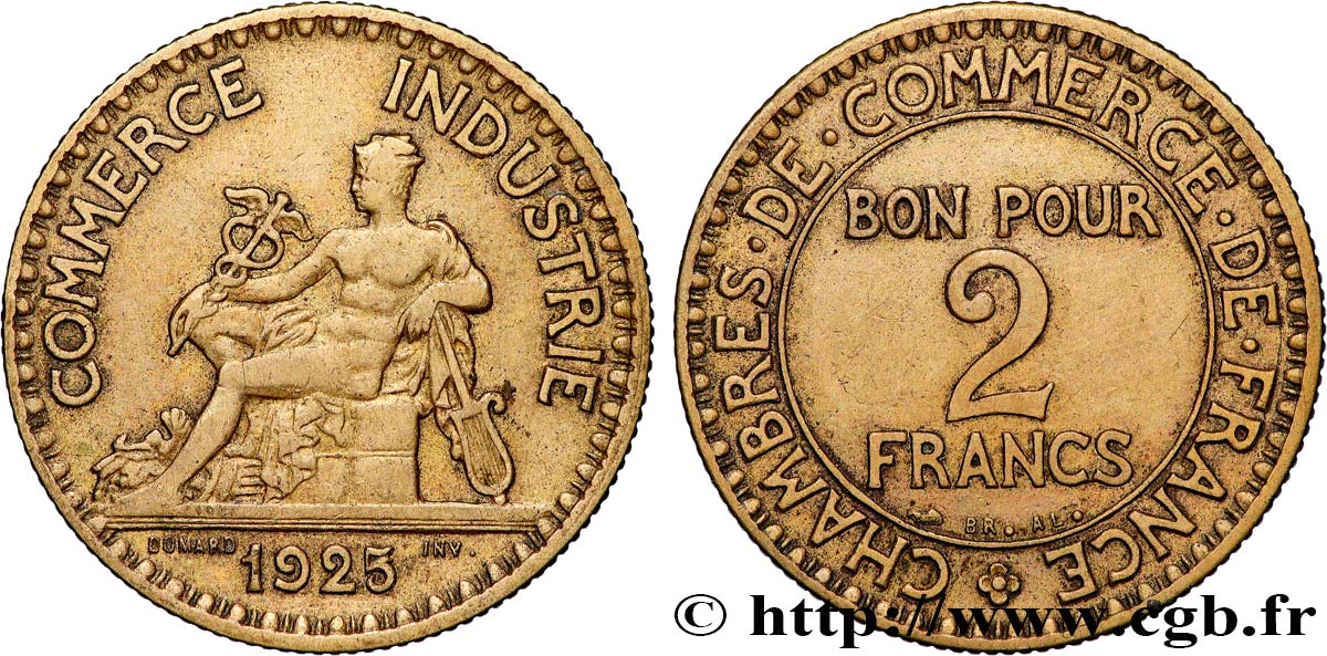 2 francs Chambres de Commerce 1925  F.267/7 VF 