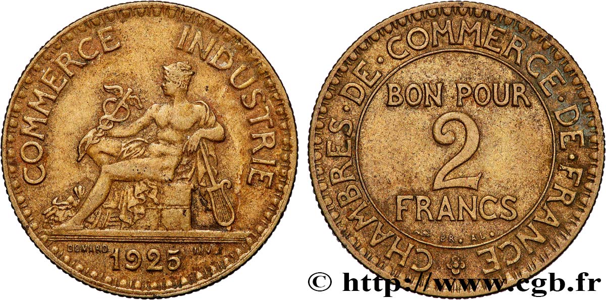 2 francs Chambres de Commerce 1925  F.267/7 fVZ 