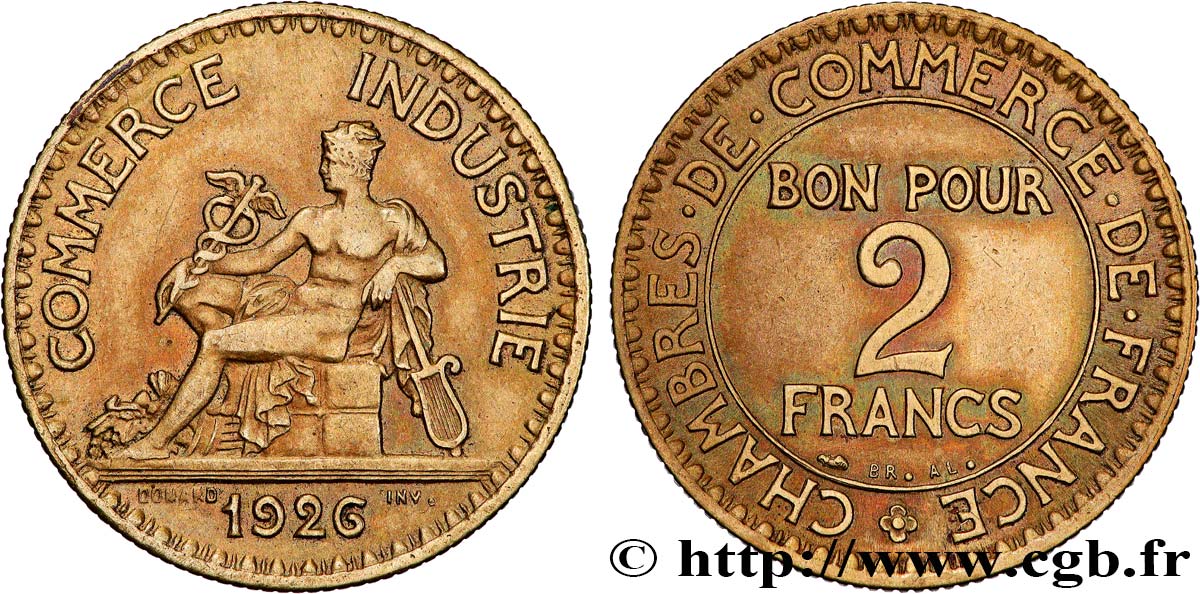 2 francs Chambres de Commerce 1926  F.267/8 BB 