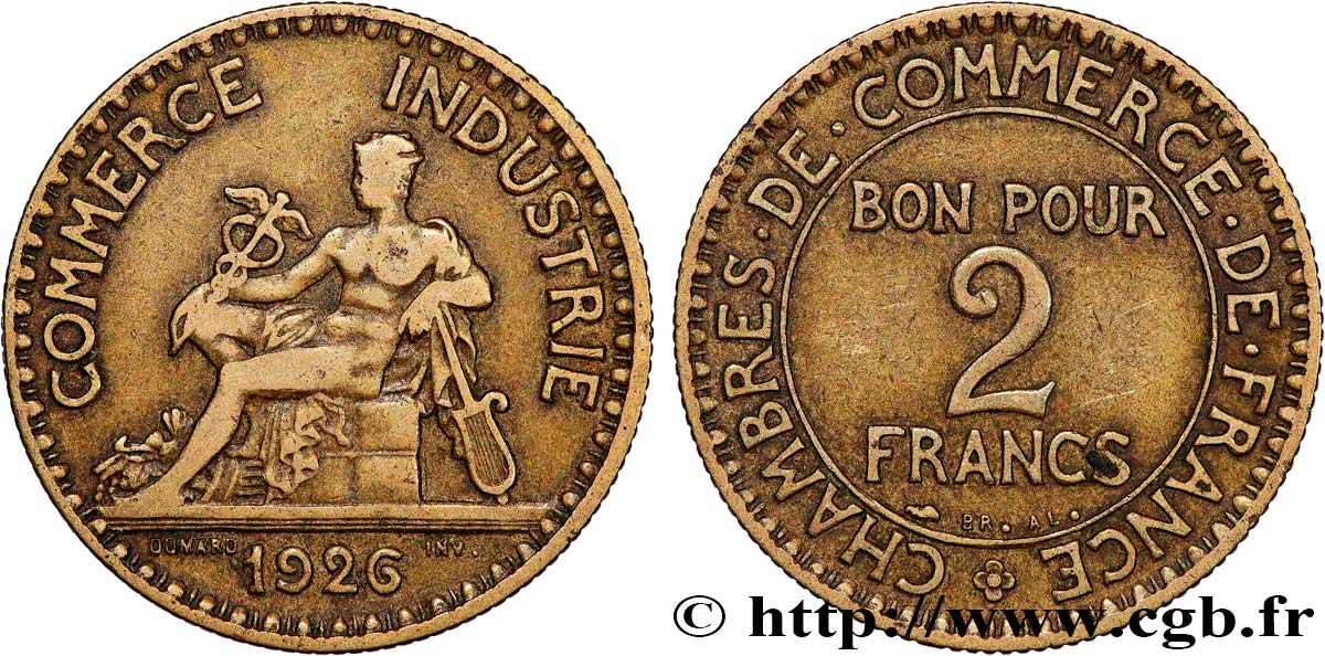 2 francs Chambres de Commerce 1926  F.267/8 fS 