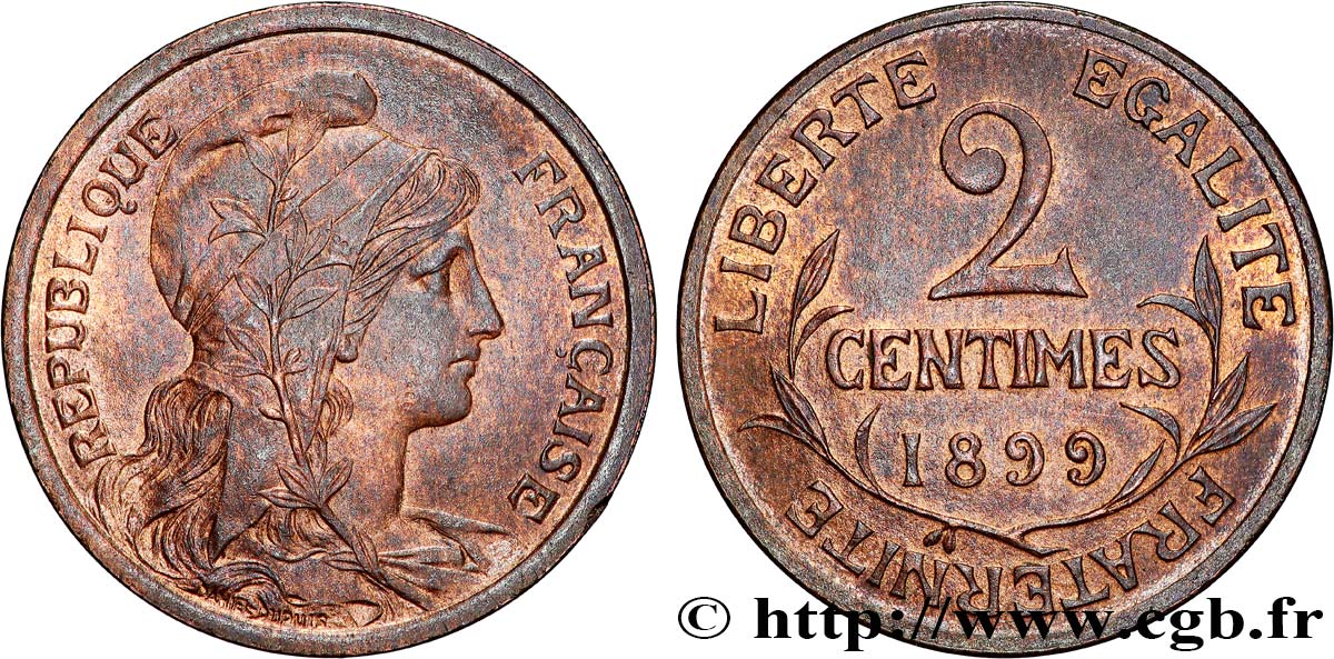 2 centimes Daniel-Dupuis 1899 Paris F.110/3 SPL63 