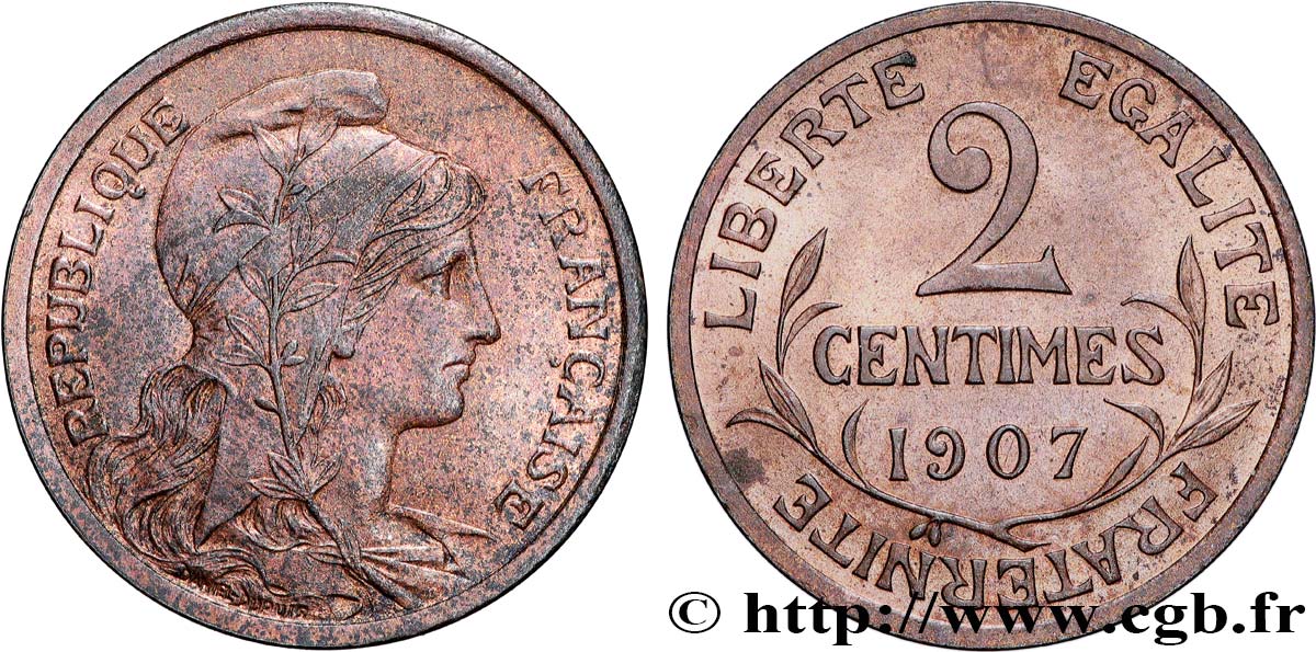 2 centimes Daniel-Dupuis 1907 Paris F.110/10 SPL63 