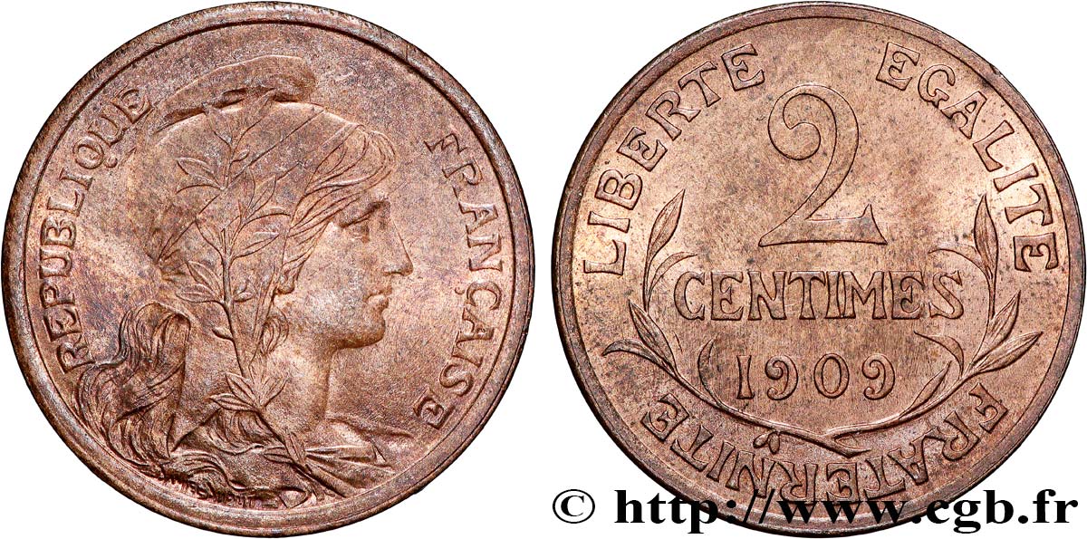 2 centimes Daniel-Dupuis 1909 Paris F.110/12 SUP62 