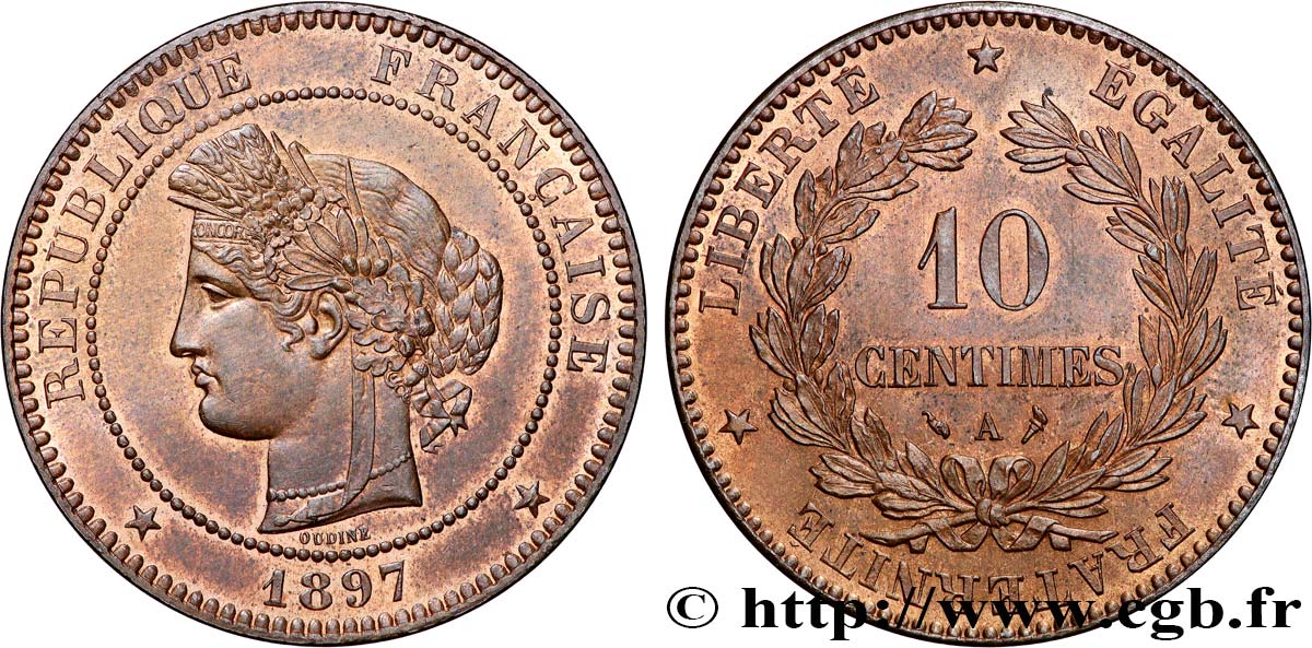 10 centimes Cérès 1897 Paris F.135/44 SPL64 