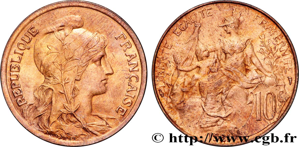 10 centimes Daniel-Dupuis 1921  F.136/30 SUP62 