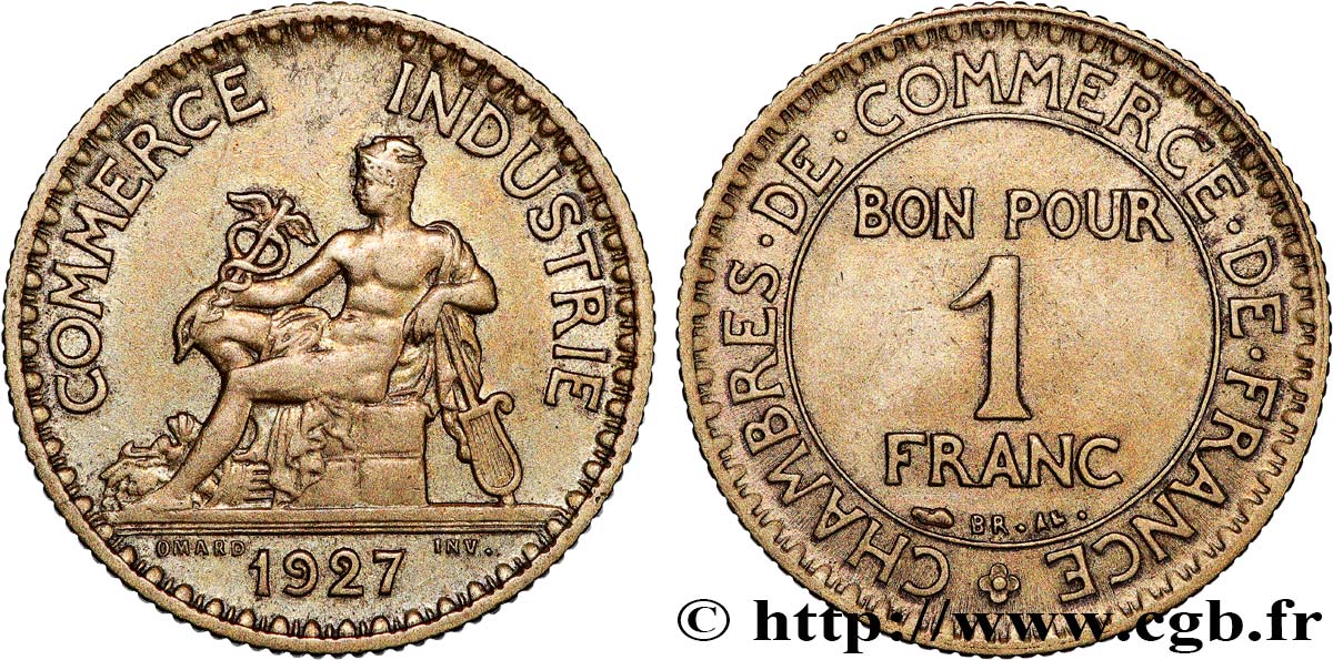 1 franc Chambres de Commerce 1927 Paris F.218/9 BB 