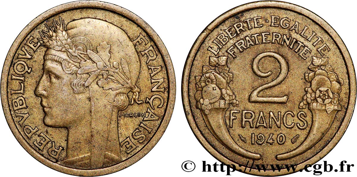 2 francs Morlon 1940  F.268/13 TTB+ 