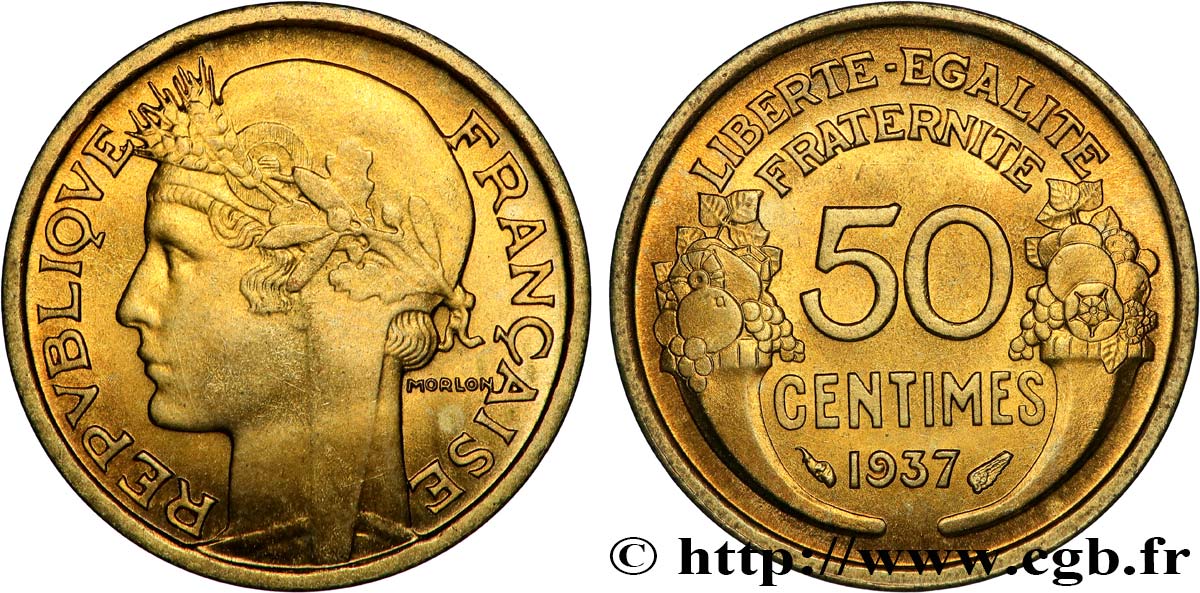 50 centimes Morlon 1937  F.192/13 FDC66 