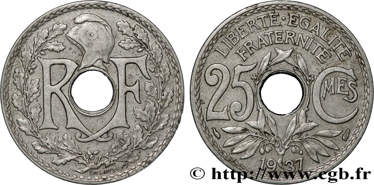 25 centimes Lindauer 1937  F.171/20 XF 