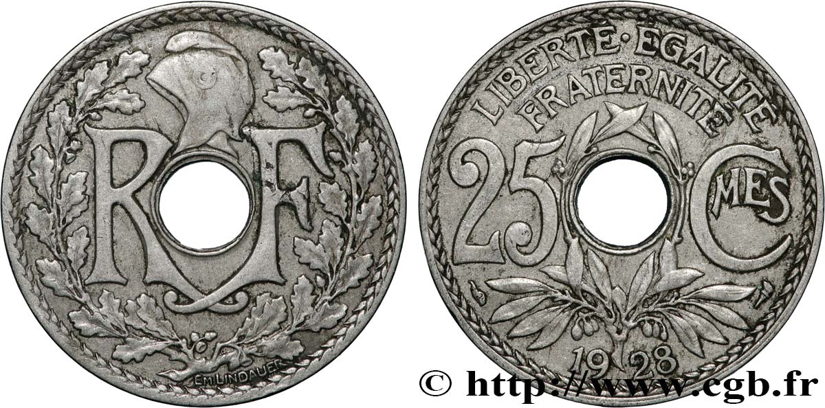 25 centimes Lindauer 1928  F.171/12 BC+ 