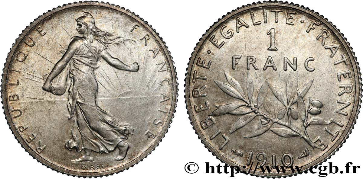 1 franc Semeuse 1910 Paris F.217/15 fST 