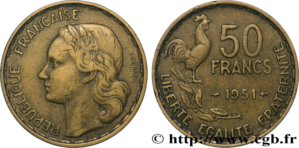 50 francs Guiraud 1951  F.425/5 XF 