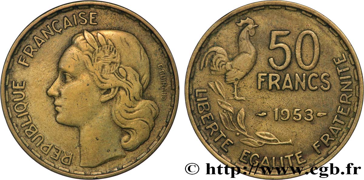 50 francs Guiraud 1953  F.425/10 XF 