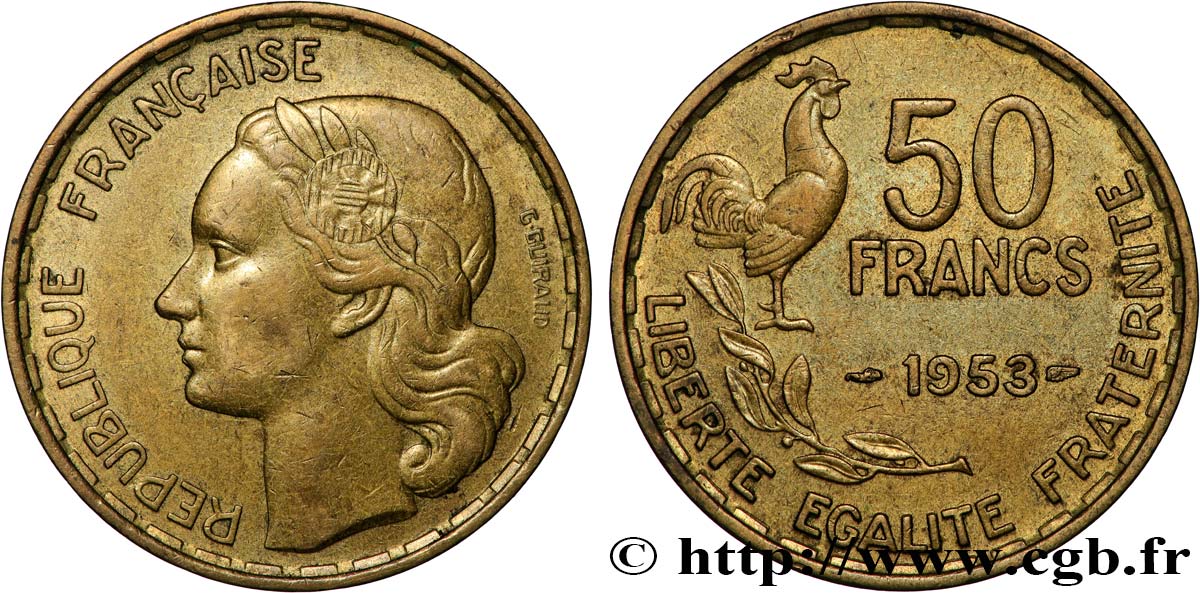 50 francs Guiraud 1953  F.425/10 fVZ 