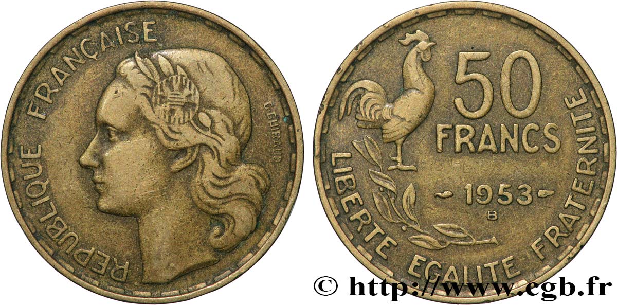 50 francs Guiraud 1953 Beaumont-le-Roger F.425/11 TB+ 