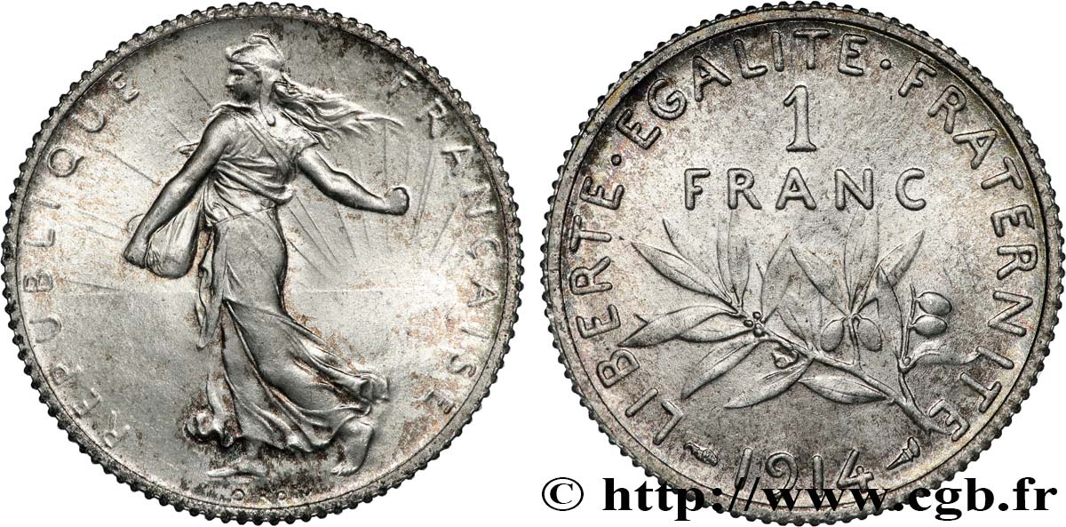 1 franc Semeuse 1914 Paris F.217/19 ST65 