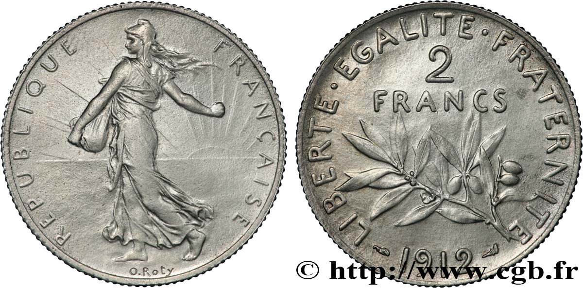 2 francs Semeuse 1912  F.266/13 AU 