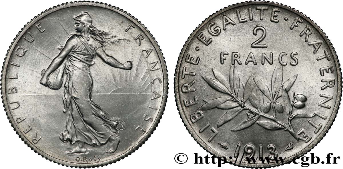 2 francs Semeuse 1913  F.266/14 SPL 