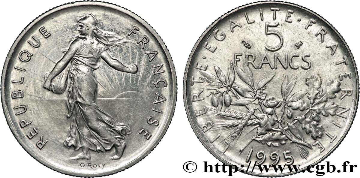 5 francs Semeuse, nickel 1995 Pessac F.341/31 SC63 
