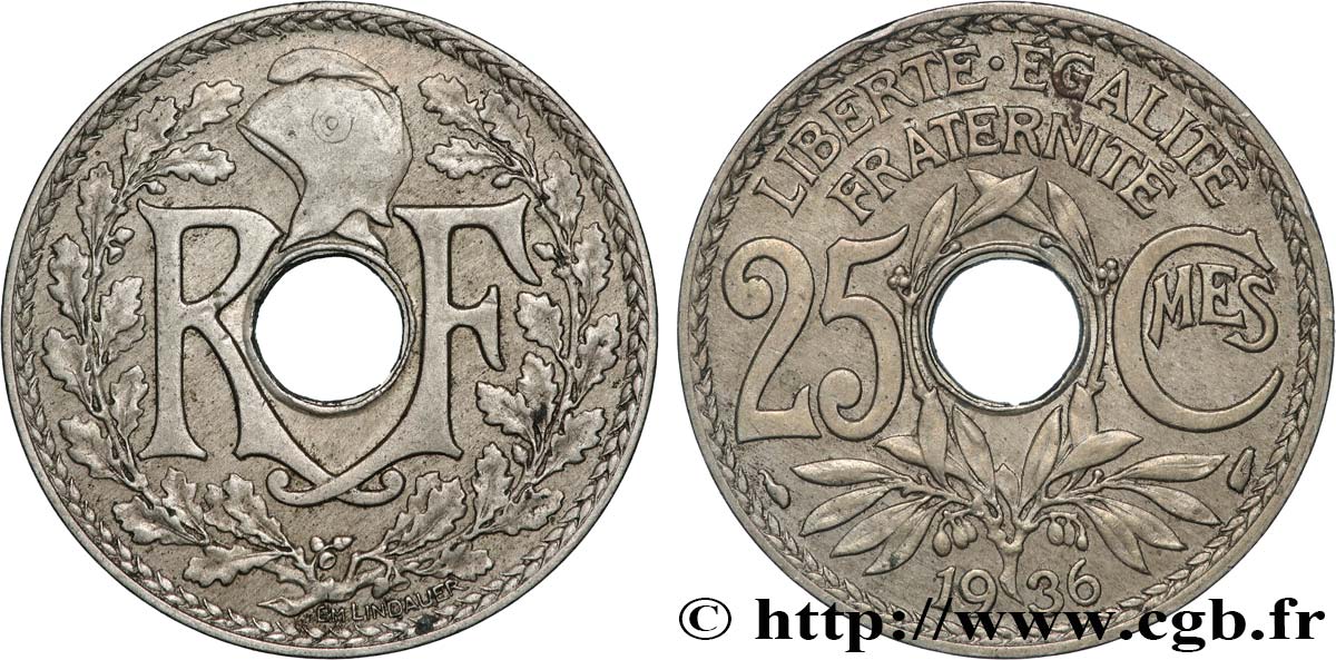 25 centimes Lindauer 1936  F.171/19 fVZ 