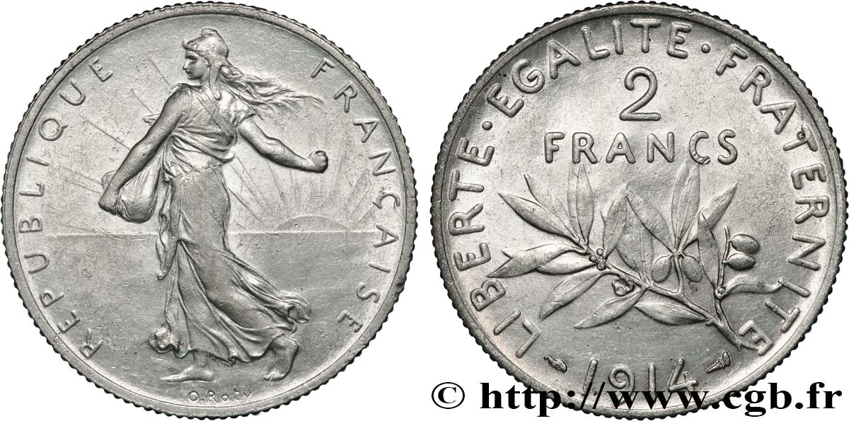 2 francs Semeuse 1914  F.266/15 SUP+ 