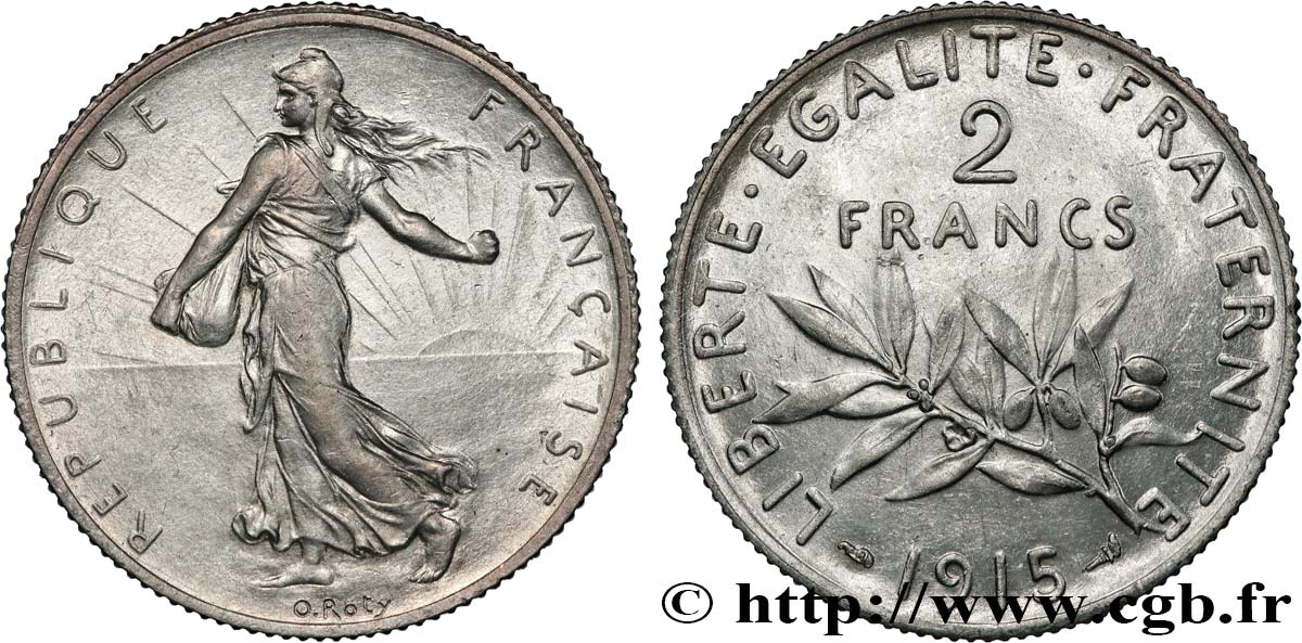 2 francs Semeuse 1915  F.266/17 SPL+ 