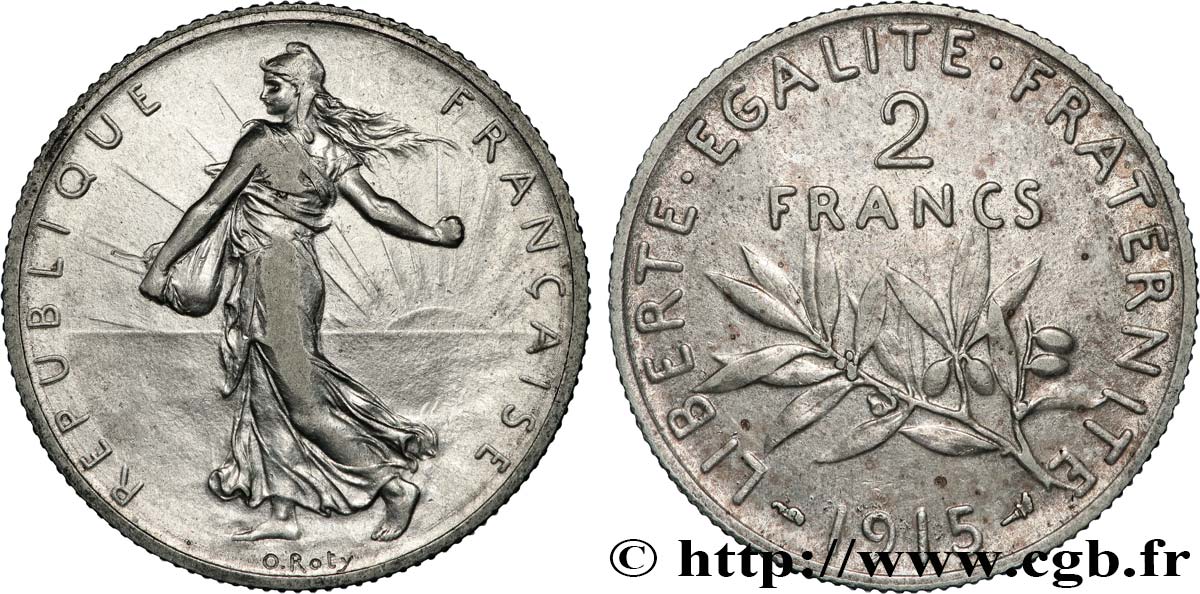 2 francs Semeuse 1915  F.266/17 VF 