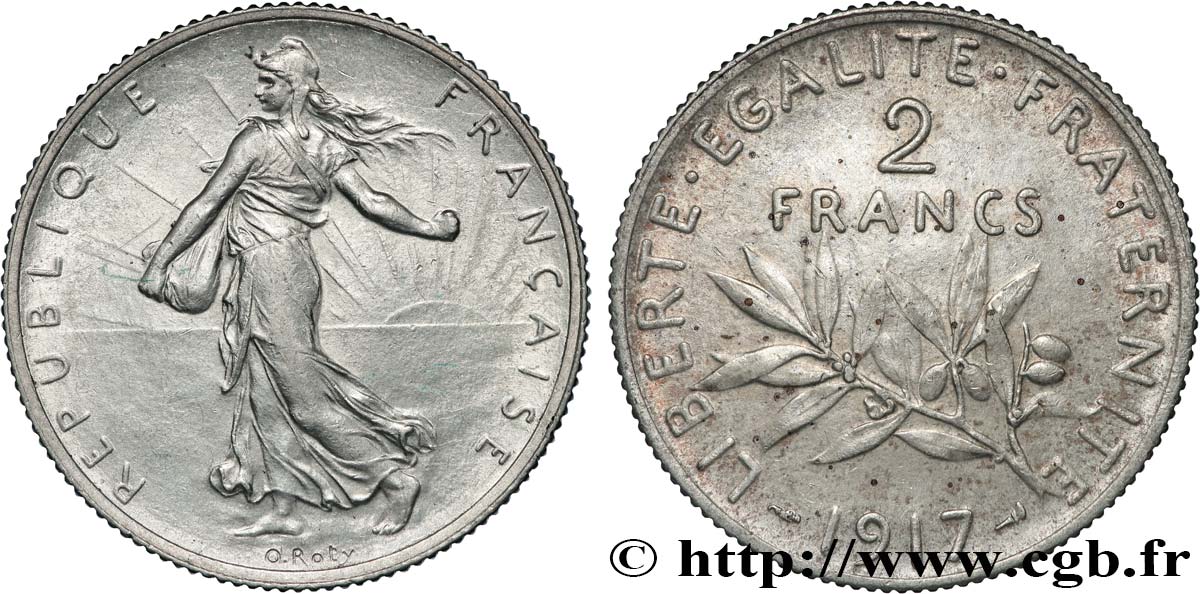 2 francs Semeuse 1917  F.266/19 TTB+ 