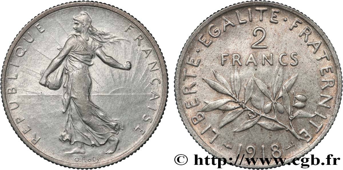 2 francs Semeuse 1918  F.266/20 TTB52 