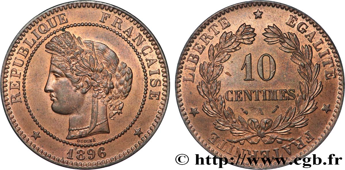 10 centimes Cérès 1896 Paris F.135/41 SPL63 