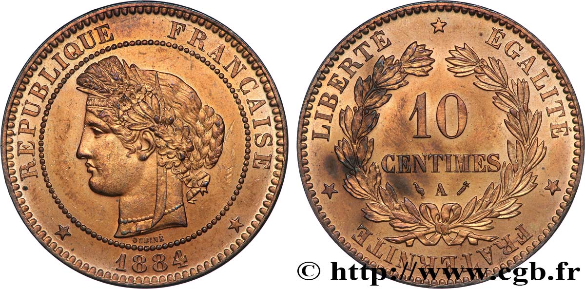 10 centimes Cérès 1884 Paris F.135/28 MS 