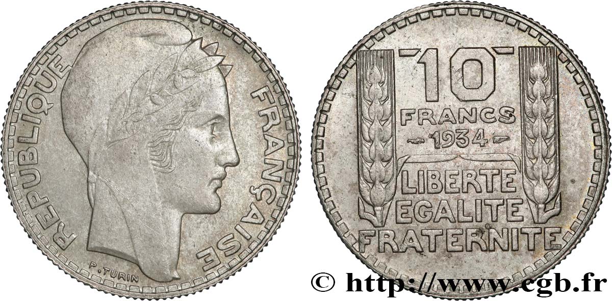 10 francs Turin 1934  F.360/7 XF 