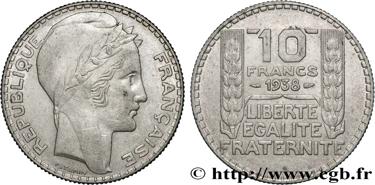 10 francs Turin 1938  F.360/9 XF 