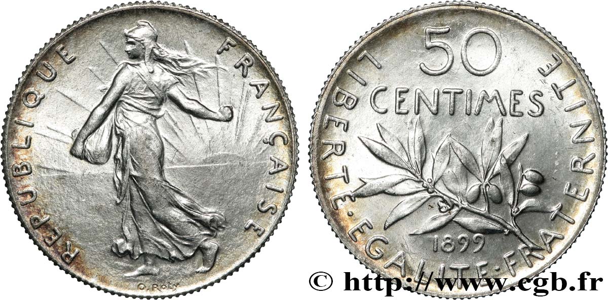 50 centimes Semeuse 1899  F.190/5 SPL63 