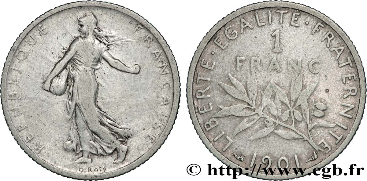1 franc Semeuse 1901  F.217/6 B+ 