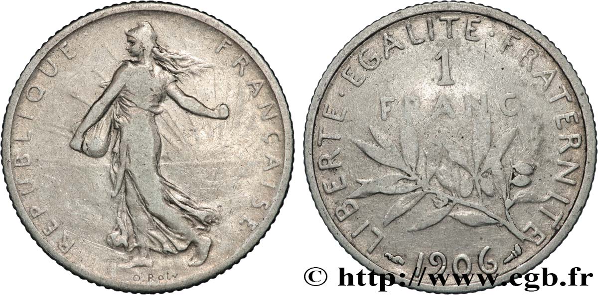 1 franc Semeuse 1906 Paris F.217/11 S 