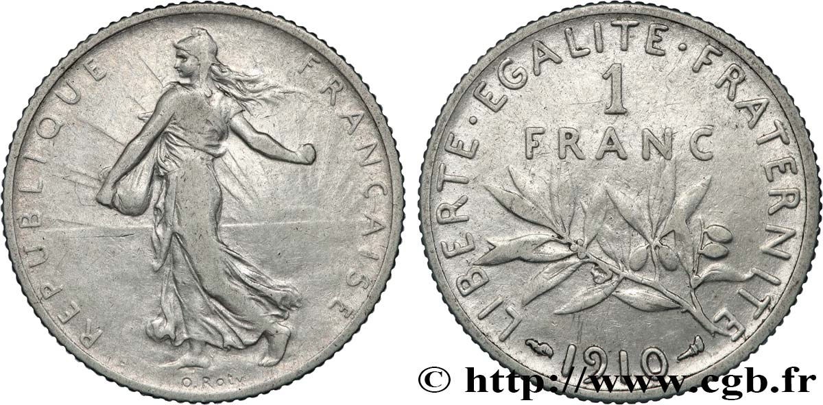 1 franc Semeuse 1910 Paris F.217/15 BC 