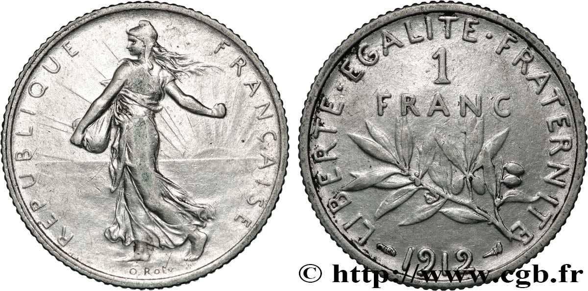 1 franc Semeuse 1912  F.217/17 TB+ 