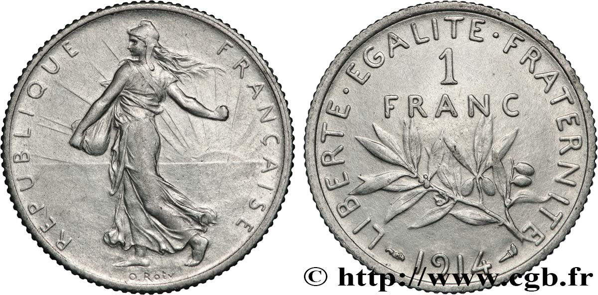 1 franc Semeuse 1914 Paris F.217/19 AU 