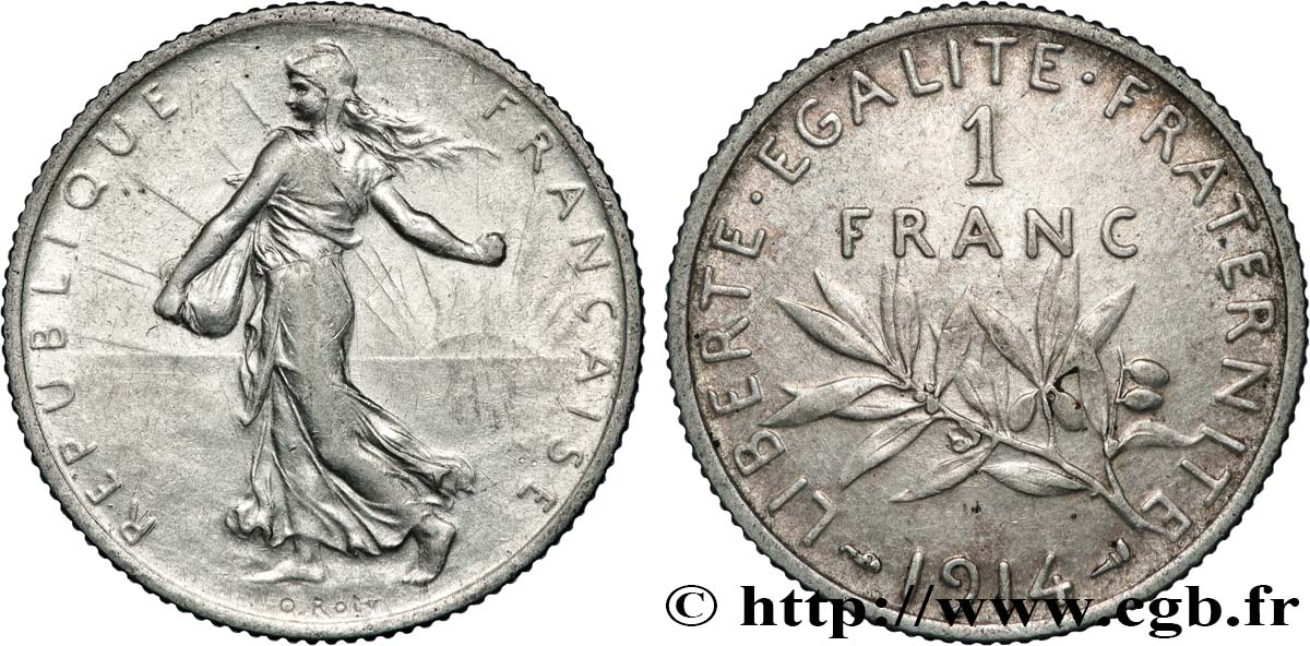 1 franc Semeuse 1914 Paris F.217/19 AU 