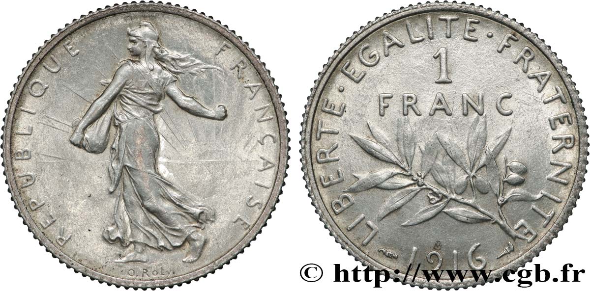 1 franc Semeuse 1916 Paris F.217/22 VZ 