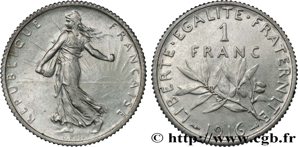 1 franc Semeuse 1916 Paris F.217/22 SC 