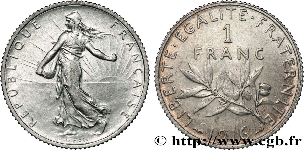 1 franc Semeuse 1916 Paris F.217/22 SPL 
