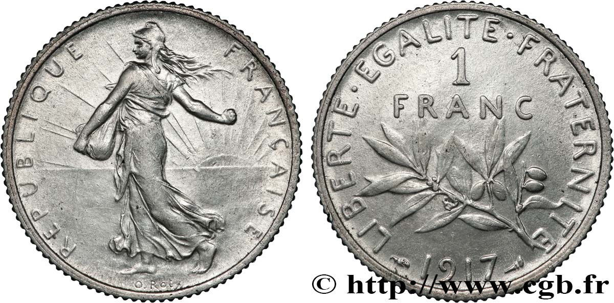 1 franc Semeuse 1917  F.217/23 SUP+ 