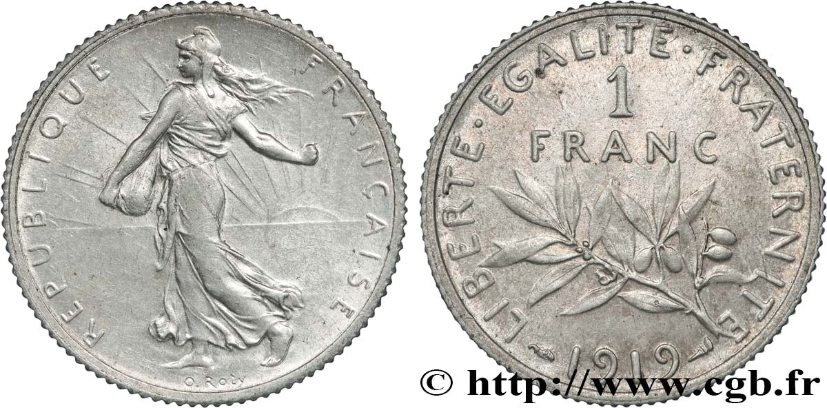 1 franc Semeuse 1919 Paris F.217/25 AU 