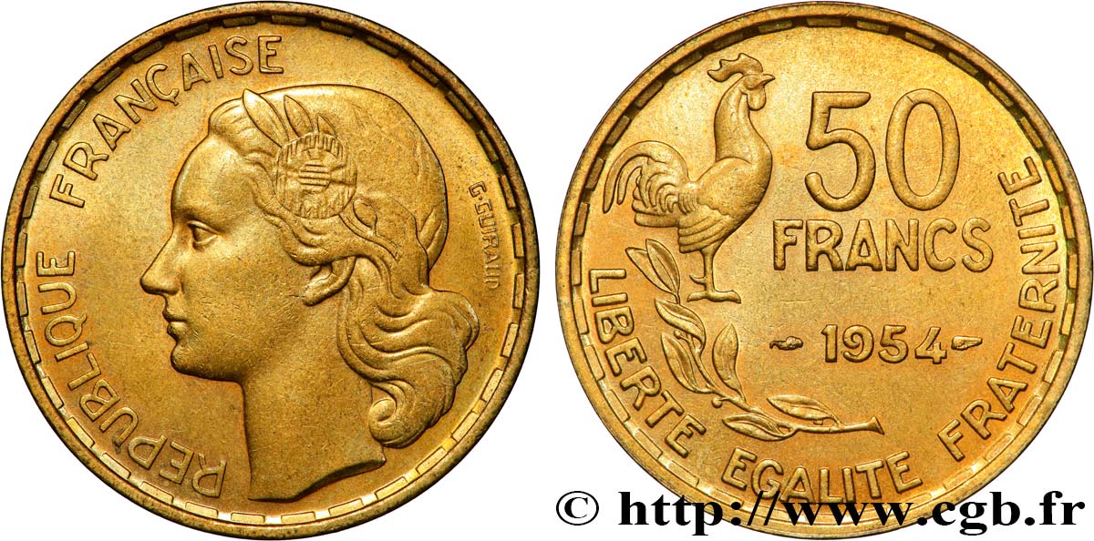 50 francs Guiraud 1954  F.425/12 SUP61 