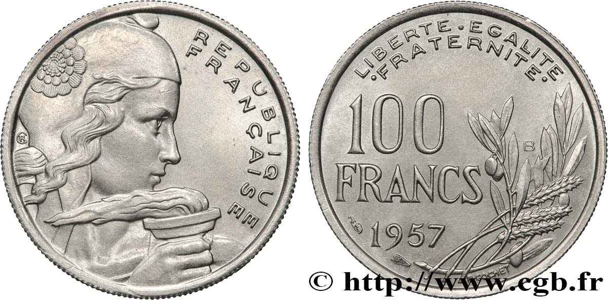 100 francs Cochet 1957 Beaumont-Le-Roger F.450/11 SPL63 