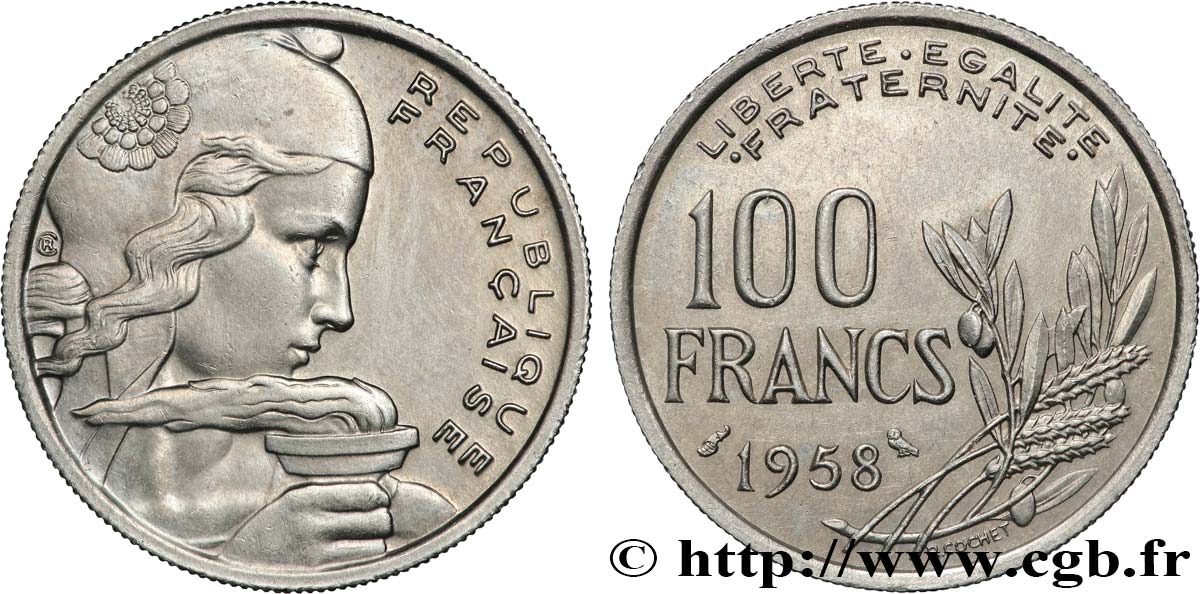 100 francs Cochet, Chouette 1958  F.450/13 EBC+ 